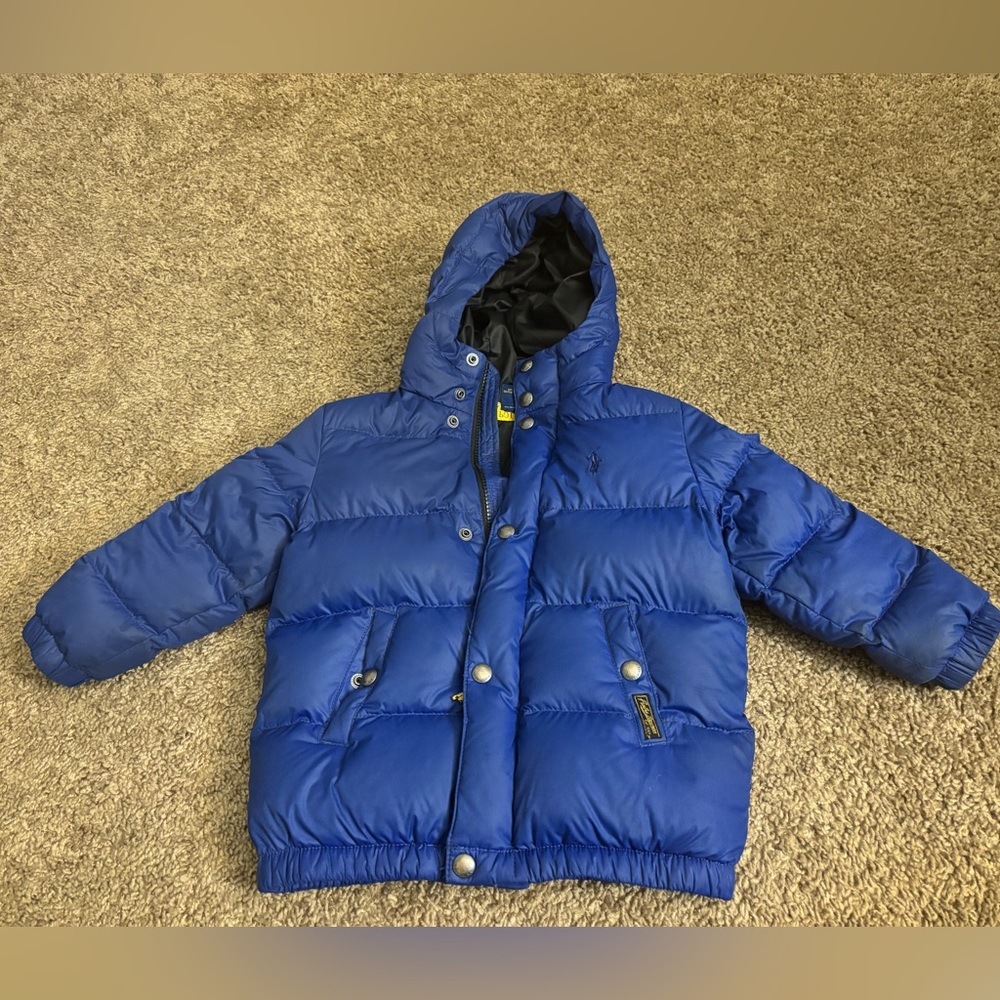 Ralph Lauren Down Jacket 3T toddler boy pre-owned, minor tear patched